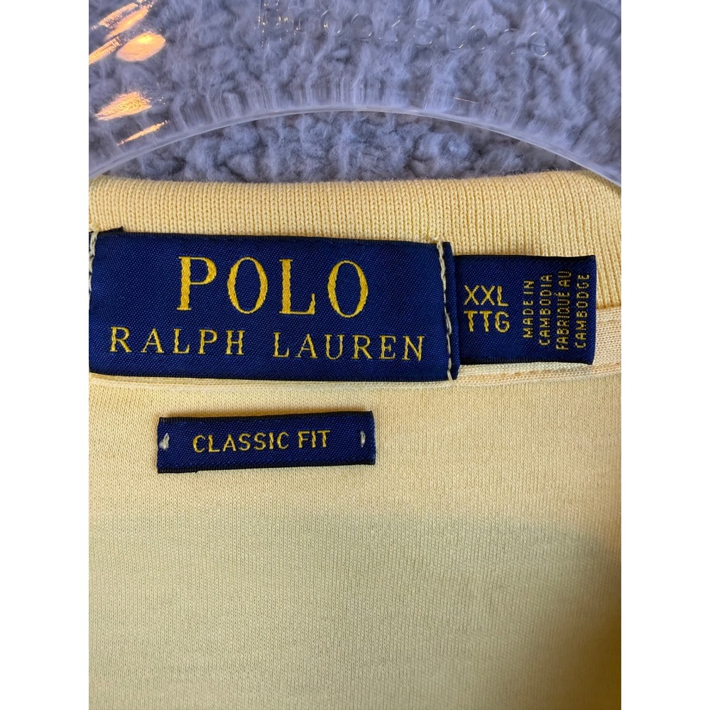 Polo Ralph Lauren Mens XXL Classic Fit Polo Shirt Lot 2 Yellow Blue Cotton Pony - Picture 10 of 13